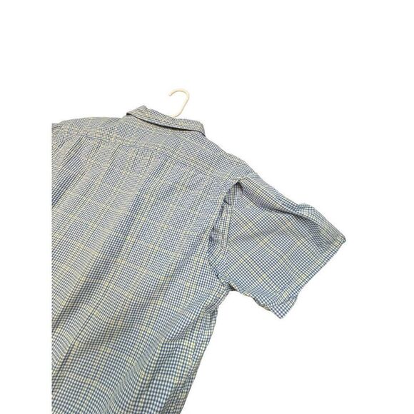 Columbia Sportswear Men's M Blue & Yellow Gingham Button-Up Shirt - Picture 9 of 12